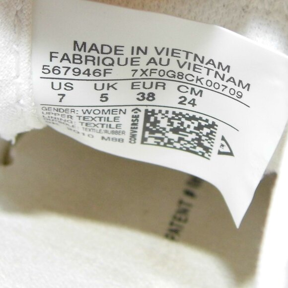 CONVERSE All Star Dainty Mule White Sneakers Womens Size 7 - Picture 7 of 7